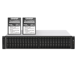 QNAP TS-h2490FU-7232P-64G | 24-zatokowy all flash U.2 NVMe NAS, AMD Epyc, 64GB RAM, RP, RACK