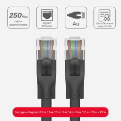 Unitek kabel Ethernet RJ-45 LAN, patchcord cat.6 UTP (8P8C), przewód sieciowy 2m, płaski