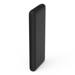 Belkin Powerbank 10 000 mAh, 23W, wbudowane kable USB-C i Lightning, czarny