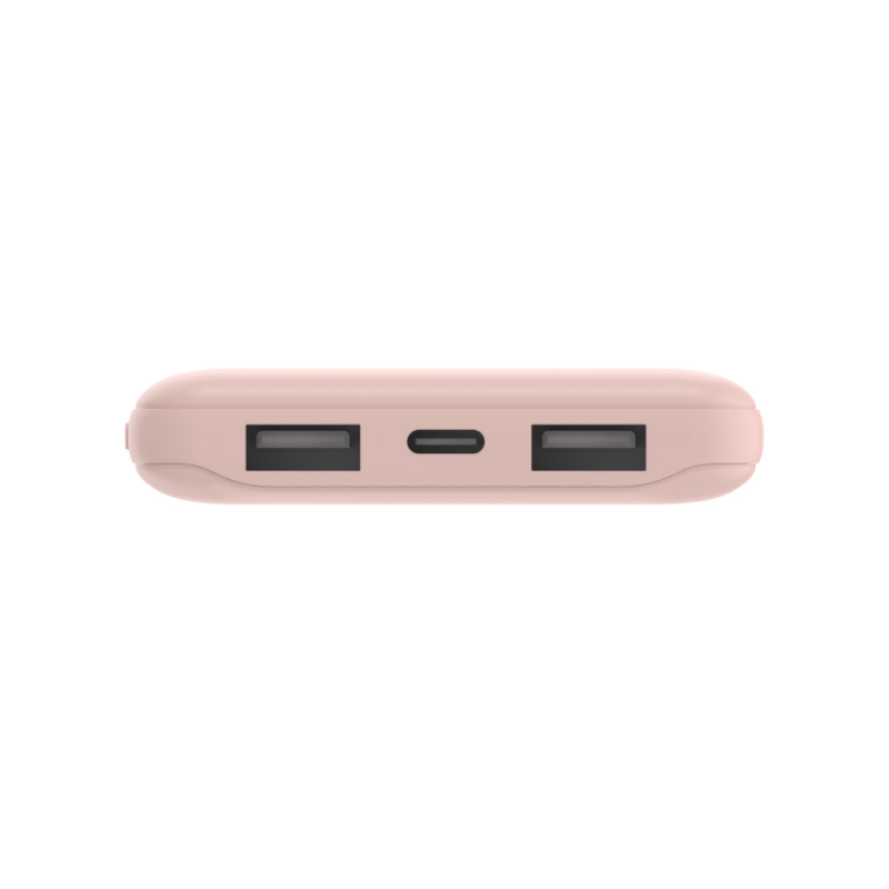 Belkin Powerbank 10 000 mAh, 2x USB-A, USB-C 15W, różowy