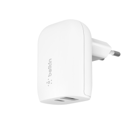 Belkin Belkin Ładowarka USB-C 25W, USB-A 12 W, 37W, kątowa, biała