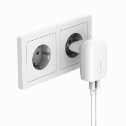 Belkin Belkin Ładowarka USB-C 25W, USB-A 12 W, 37W, kątowa, biała