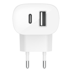 Belkin Belkin Ładowarka USB-C 25W, USB-A 12 W, 37W, kątowa, biała
