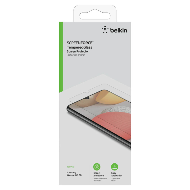 Belkin Szkło na Samsung A42, Tempered Glass, z aplikatorem