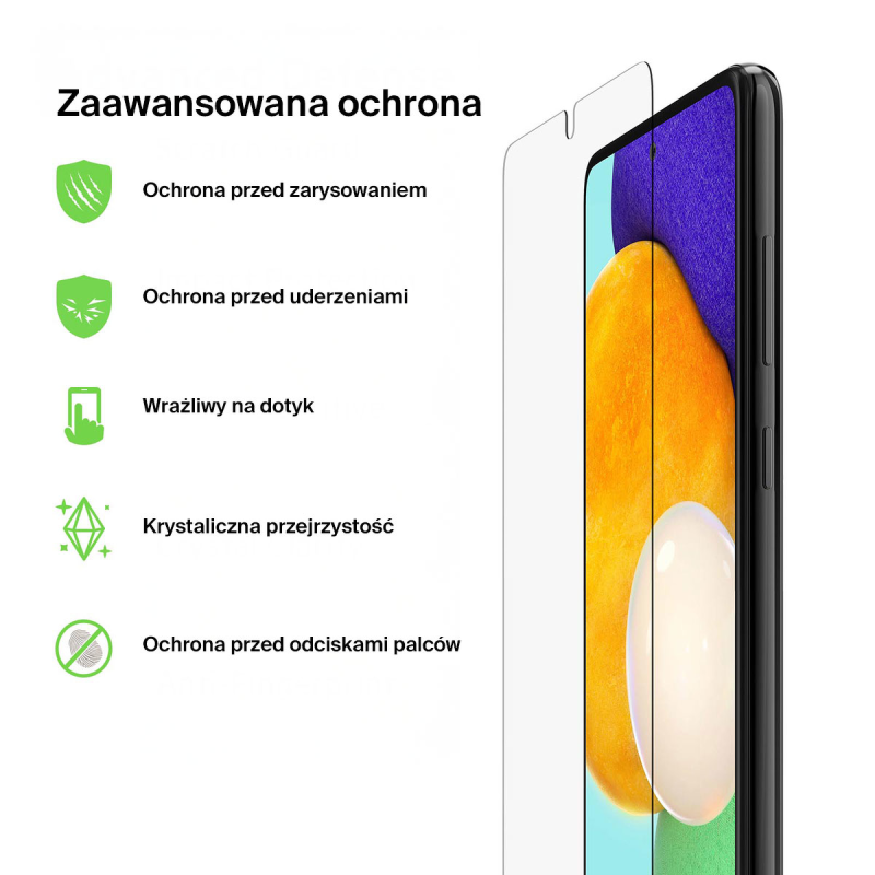 Belkin Szkło na Samsung A52, Tempered Glass, z aplikatorem