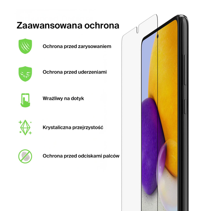 Belkin Szkło na Samsung A72, Tempered Glass, z aplikatorem
