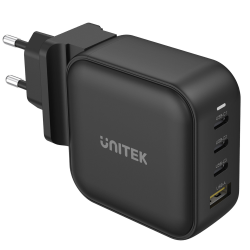 Unitek Ładowarka GaN 4 porty, PD 100W QC3.0 czarna | PartsPC.pl