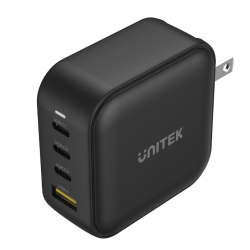 Unitek Ładowarka GaN 4 porty, PD 100W QC3.0 czarna | PartsPC.pl