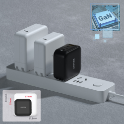 Unitek Ładowarka GaN 4 porty, PD 100W QC3.0 czarna | PartsPC.pl