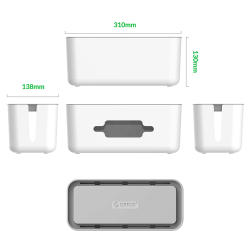 Orico Organizer na kable, biały 30 cm