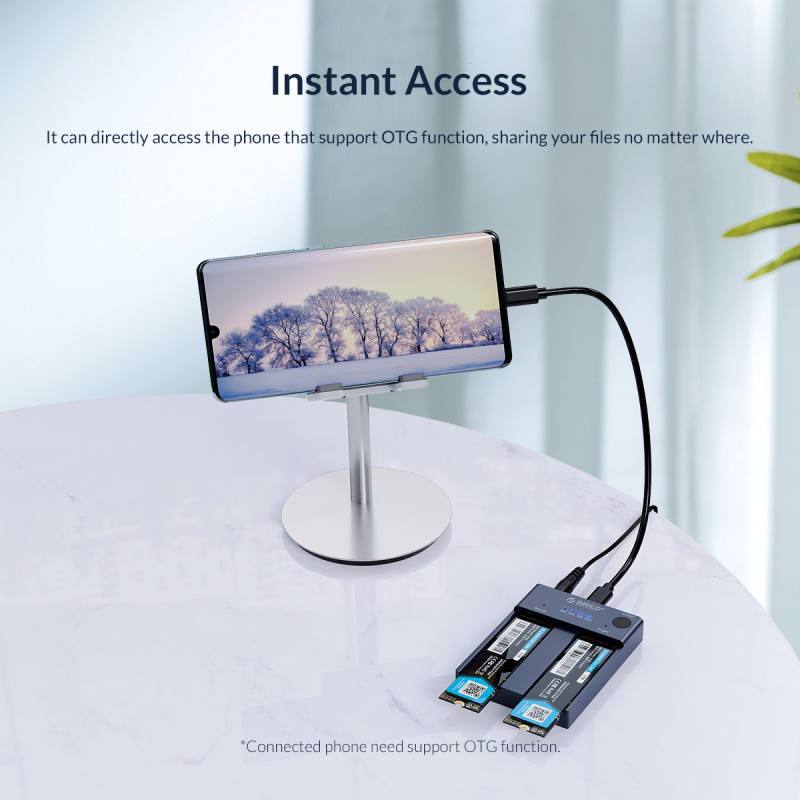 Orico Stacja klonująca dyski M.2 USB-C 10Gbps