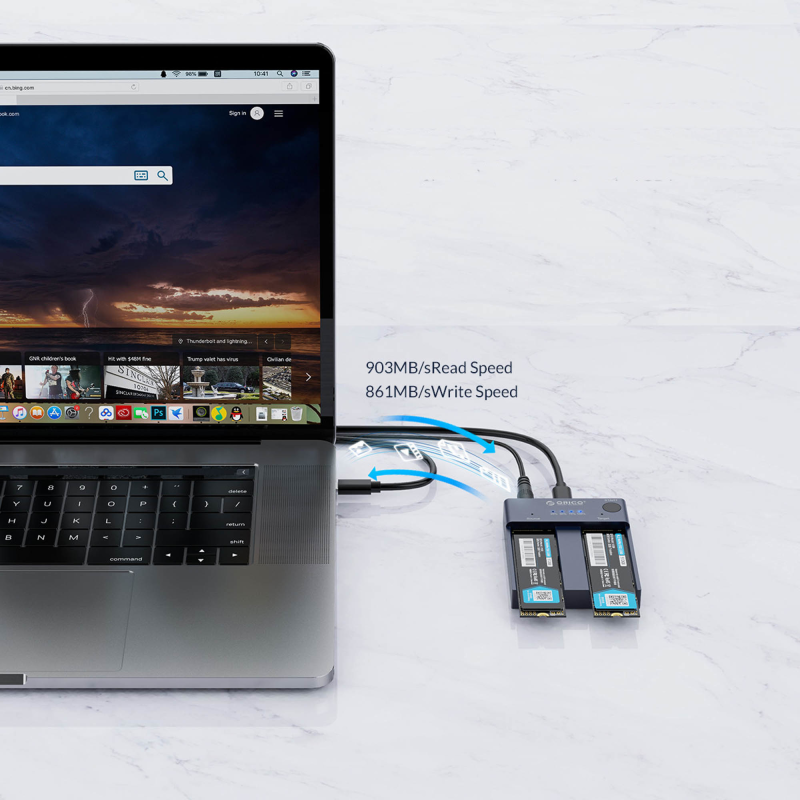 Orico Stacja klonująca dyski M.2 USB-C 10Gbps