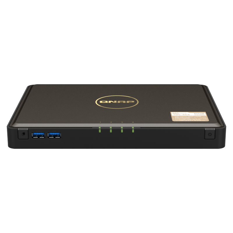 QNAP TBS-464-8G | 4-zatokowy serwer NASbook, Intel, 8GB RAM, 2x 2.5GbE, Compact