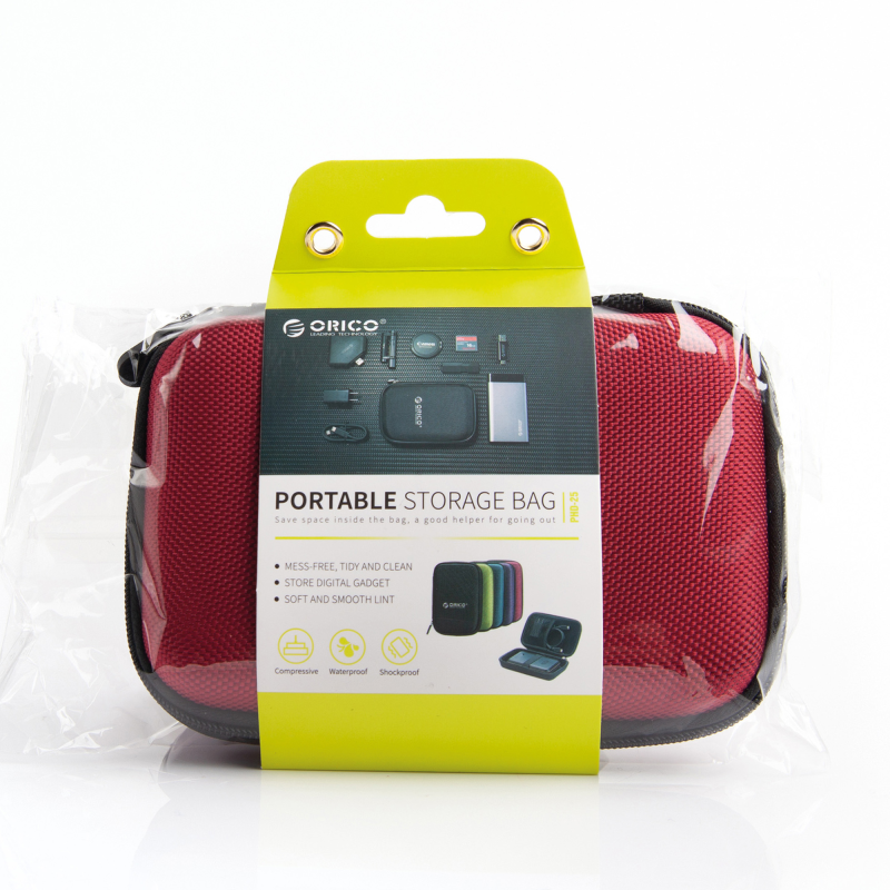 Orico Etui na dysk zewnętrzny, czerwone