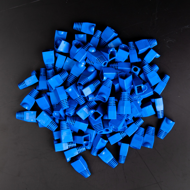 Unitek Osłona wtyku RJ45, 6 mm, 100 szt. niebieska