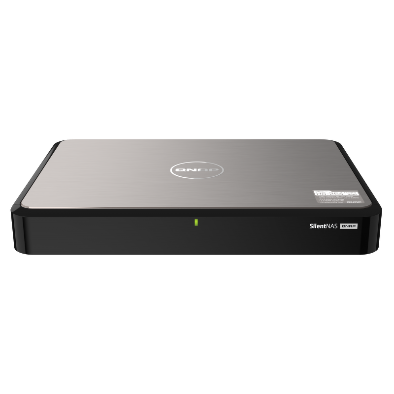 QNAP HS-264-8G | 2-zatokowy bezwentylatorowy cichy serwer NAS, Intel, 8GB RAM, 2x 2,5GbE RJ45, Tower
