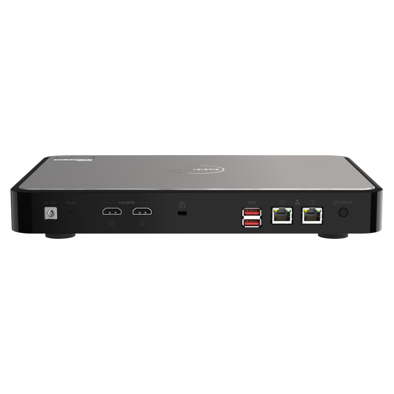 QNAP HS-264-8G | 2-zatokowy bezwentylatorowy cichy serwer NAS, Intel, 8GB RAM, 2x 2,5GbE RJ45, Tower