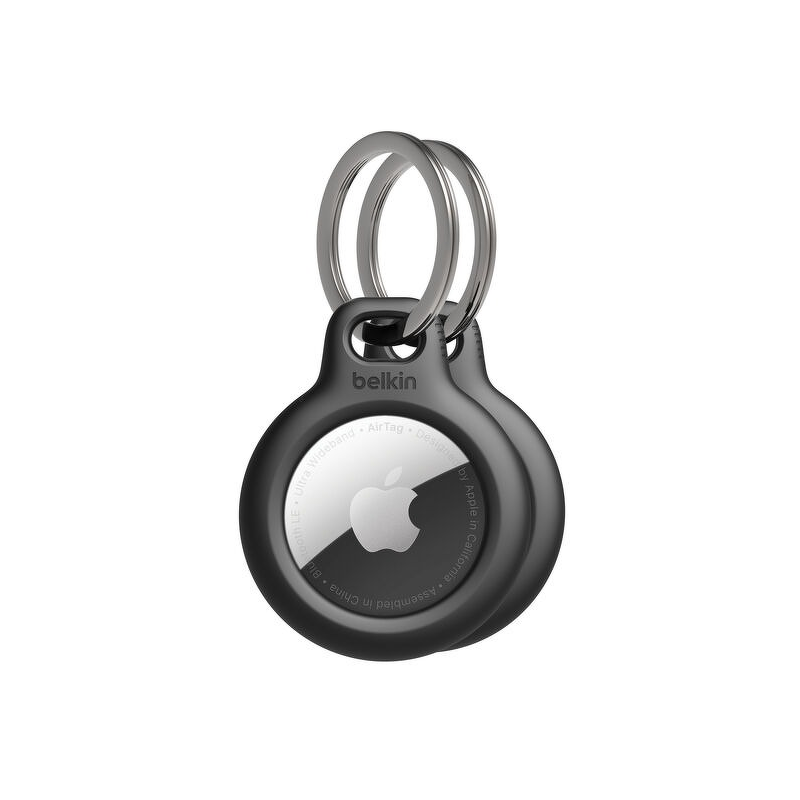 Belkin Uchwyty na AirTag z kółkiem do kluczy, 2 szt., czarne