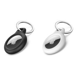 Belkin Uchwyty na AirTag z kółkiem do kluczy, 2 szt., biały i czarny