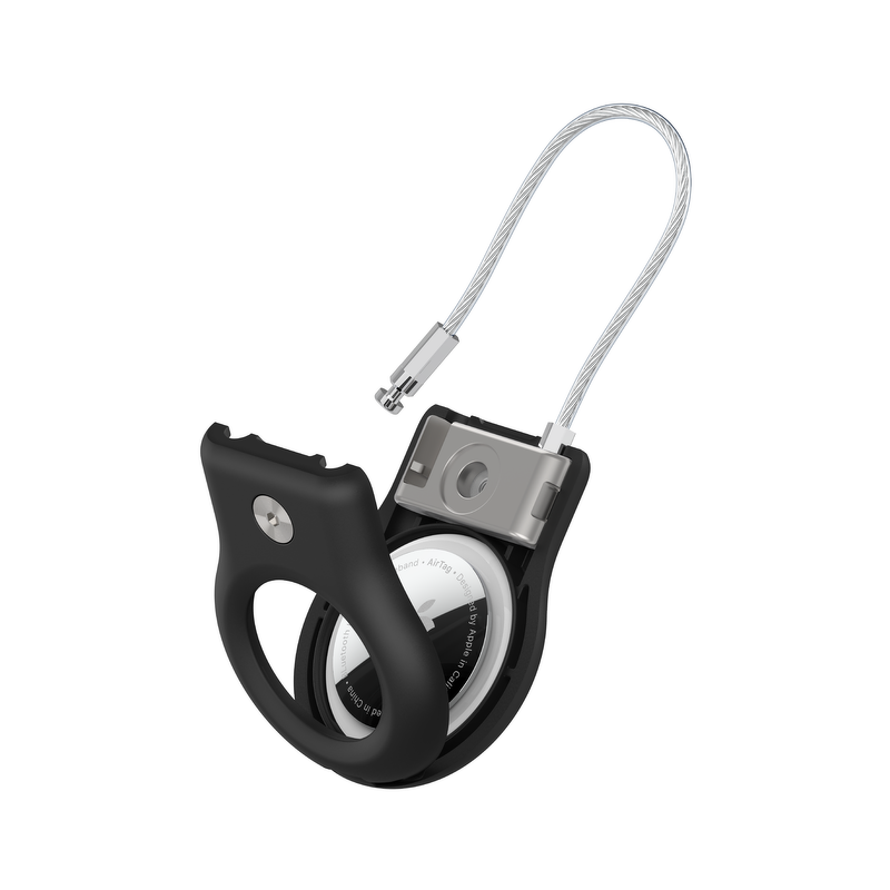 Belkin Uchwyt na AirTag z linką metalową, czarny