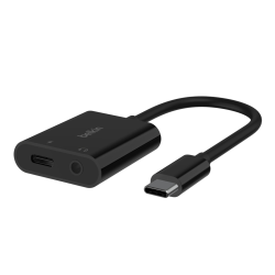 Belkin RockStar Adapter USB-C na Jack 3.5 mm, USB-C 60W, czarny
