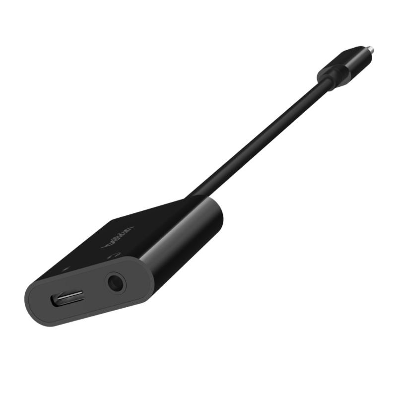 Belkin RockStar Adapter USB-C na Jack 3.5 mm, USB-C 60W, czarny