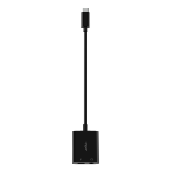 Belkin RockStar Adapter USB-C na Jack 3.5 mm, USB-C 60W, czarny