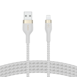 Belkin Kabel USB-A na Lightning, w oplocie, 2 m, biały