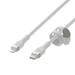 Belkin Kabel w oplocie, USB-C do Lightning, 2 m, biały