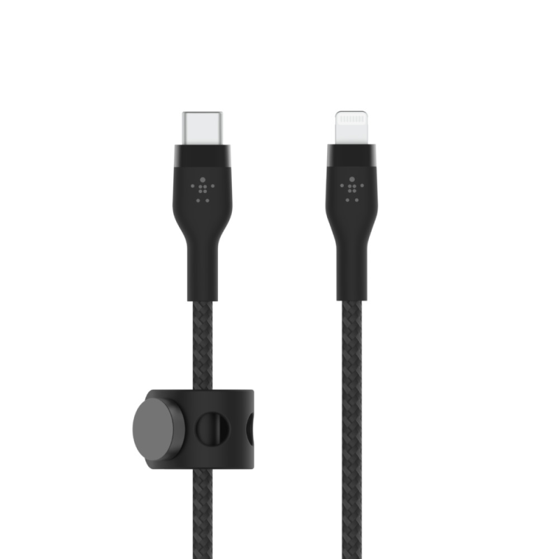 Belkin Kabel w oplocie, USB-C do Lightning, 3 m, czarny