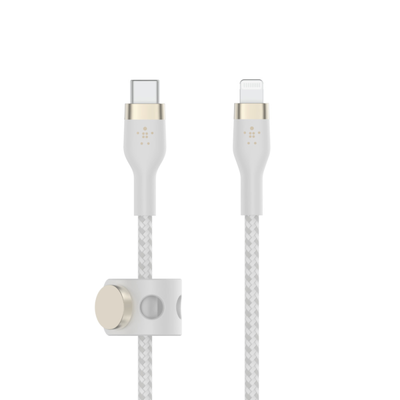 Belkin Kabel w oplocie, USB-C do Lightning, 3 m, biały
