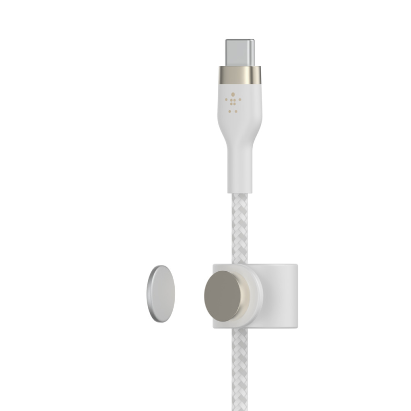 Belkin Kabel USB-C na USB-C, w oplocie, 1m, biały