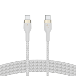 Belkin Kabel USB-C na USB-C, w oplocie, 3m, biały