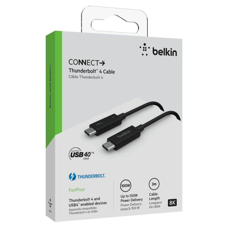 Belkin Kabel Thunderbolt 4, aktywny, 2m, czarny | PartsPC.pl