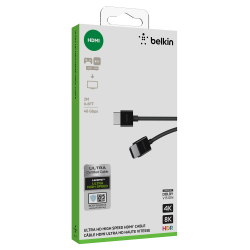 Belkin Kabel HDMI 2.1 4K 120Hz/8K 60Hz 48 Gb/s czarny 2m | PartsPC.pl
