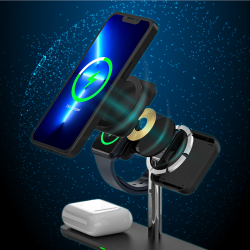 Unitek Ładowarka magnetyczna 3w1 iPhone 15W