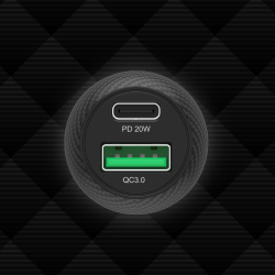 Unitek Ładowarka samochodowa Qi2 USB-A USB-C QC3.0
