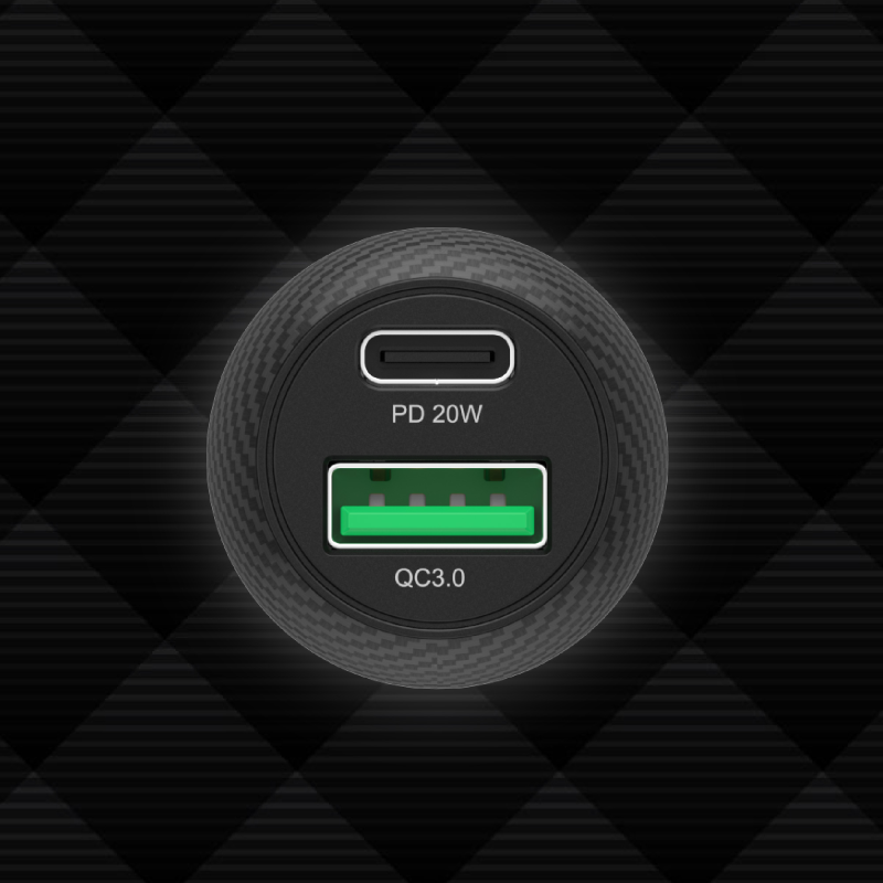 Unitek Ładowarka samochodowa Qi2 USB-A USB-C QC3.0