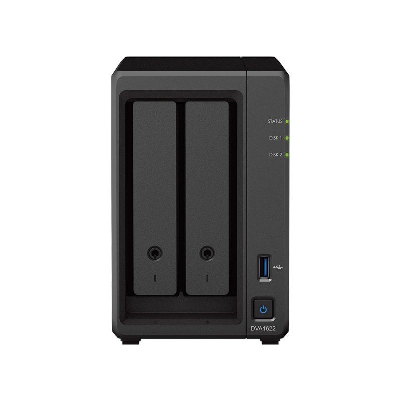 Synology DVA1622 | 2-zatokowy rejestrator NVR z technologią głębokiego uczenia, do 16 kanałów, HDMI
