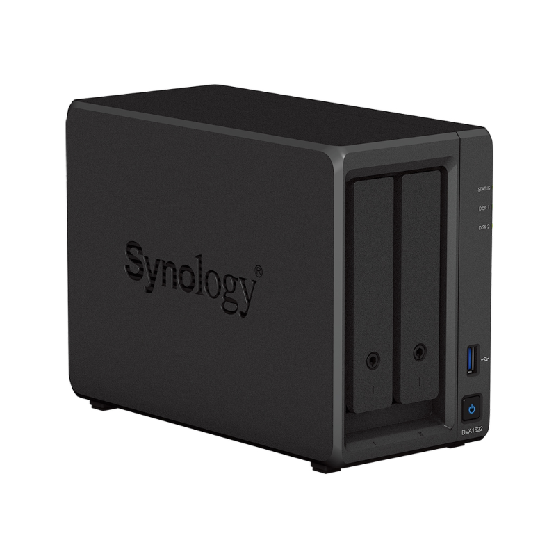 Synology DVA1622 | 2-zatokowy rejestrator NVR z technologią głębokiego uczenia, do 16 kanałów, HDMI