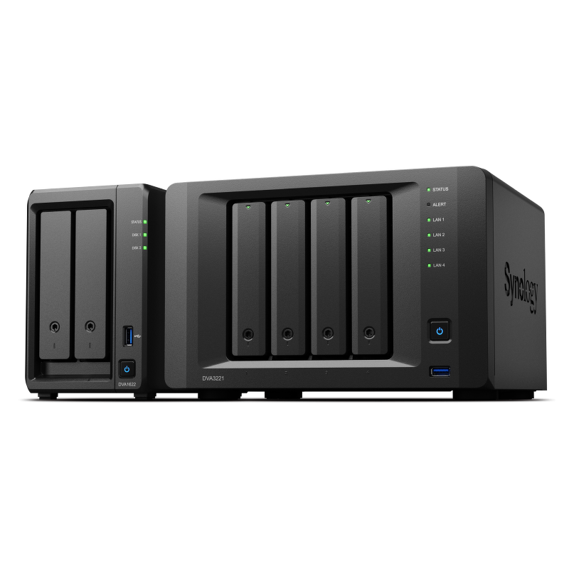 Synology DVA1622 | 2-zatokowy rejestrator NVR z technologią głębokiego uczenia, do 16 kanałów, HDMI