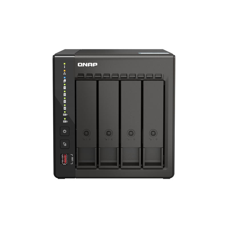 QNAP TS-453E-8G | 4-zatokowy serwer NAS, Intel Celeron, 8GB RAM, 2x 2,5GbE RJ-45, Tower