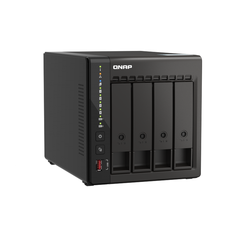 QNAP TS-453E-8G | 4-zatokowy serwer NAS, Intel Celeron, 8GB RAM, 2x 2,5GbE RJ-45, Tower