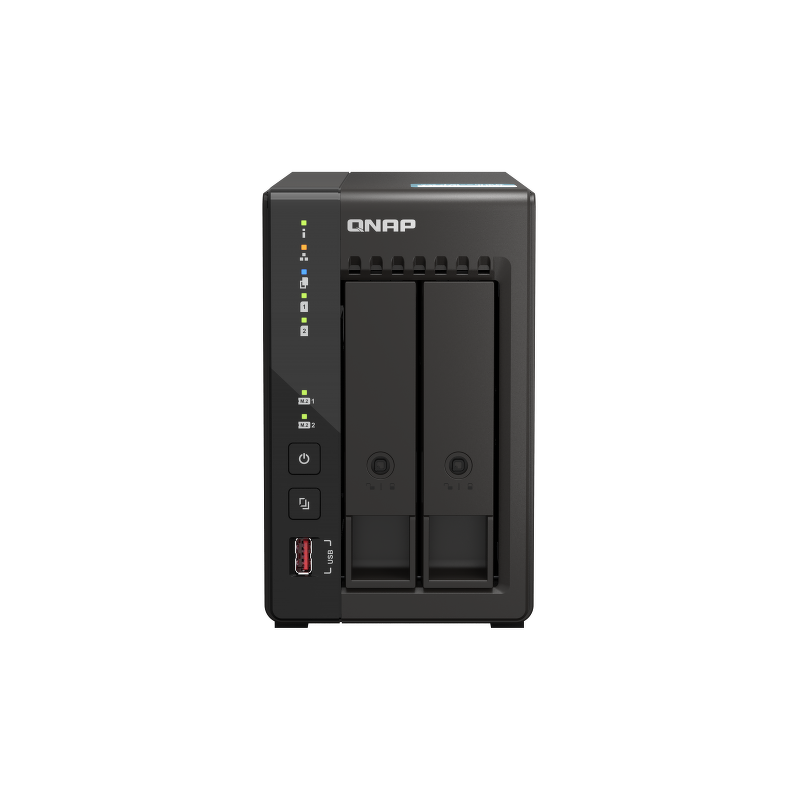 QNAP TS-253E-8G | 2-zatokowy serwer NAS, Intel Celeron, 8GB RAM, 2x 2,5GbE RJ-45, Tower