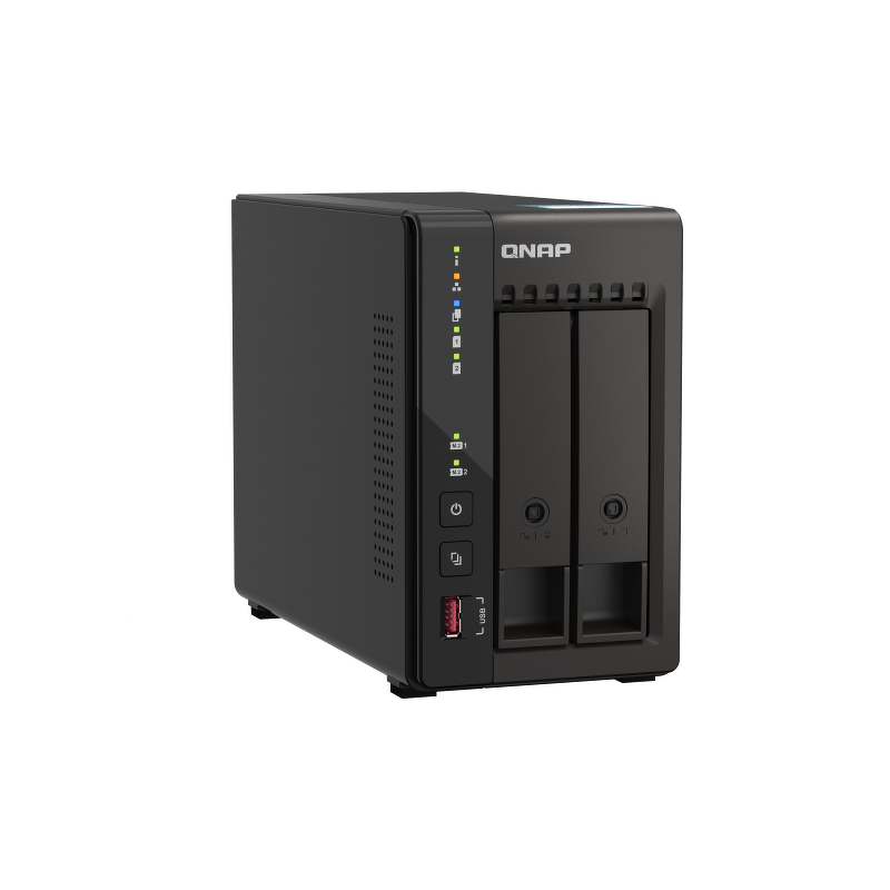 QNAP TS-253E-8G | 2-zatokowy serwer NAS, Intel Celeron, 8GB RAM, 2x 2,5GbE RJ-45, Tower