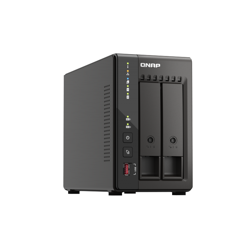 QNAP TS-253E-8G | 2-zatokowy serwer NAS, Intel Celeron, 8GB RAM, 2x 2,5GbE RJ-45, Tower