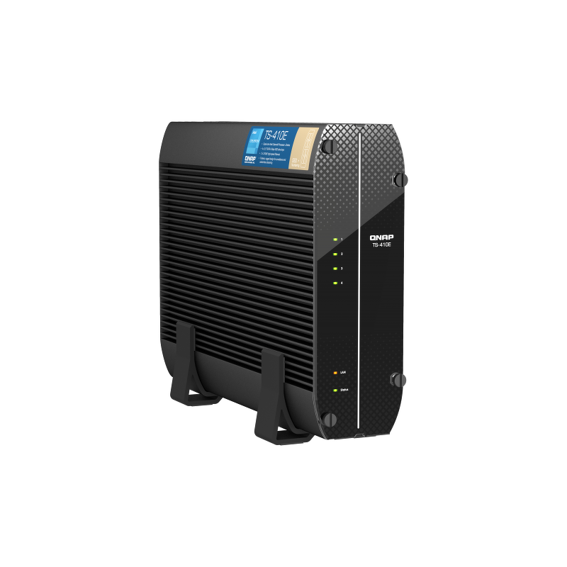 QNAP TS-410E-8G | 4-zatokowy ultracichy serwer NAS, Intel Celeron, 8GB RAM, 2x 2,5GbE RJ-45, Tower