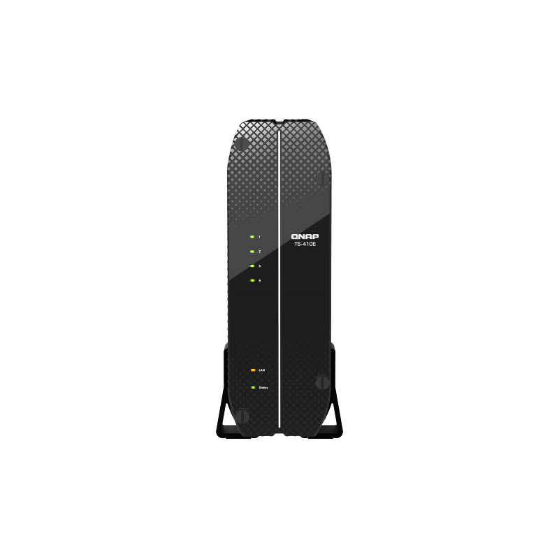 QNAP TS-410E-8G | 4-zatokowy ultracichy serwer NAS, Intel Celeron, 8GB RAM, 2x 2,5GbE RJ-45, Tower
