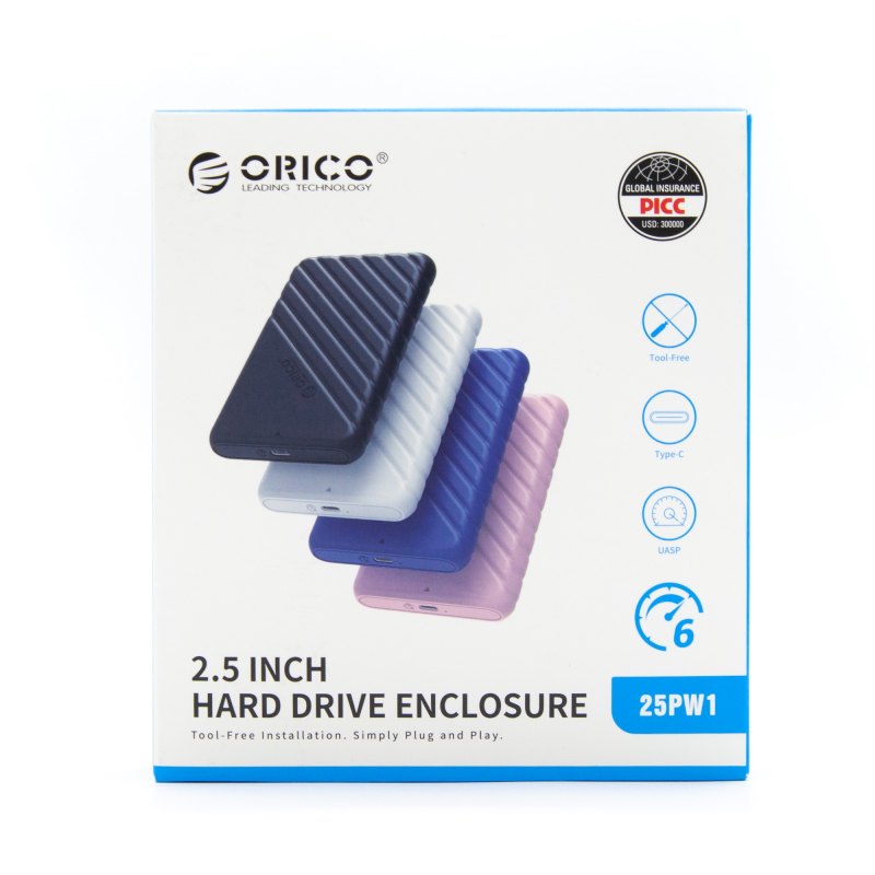 Orico Obudowa dysku 2,5'' USB-C 3.1 6Gbps czarna