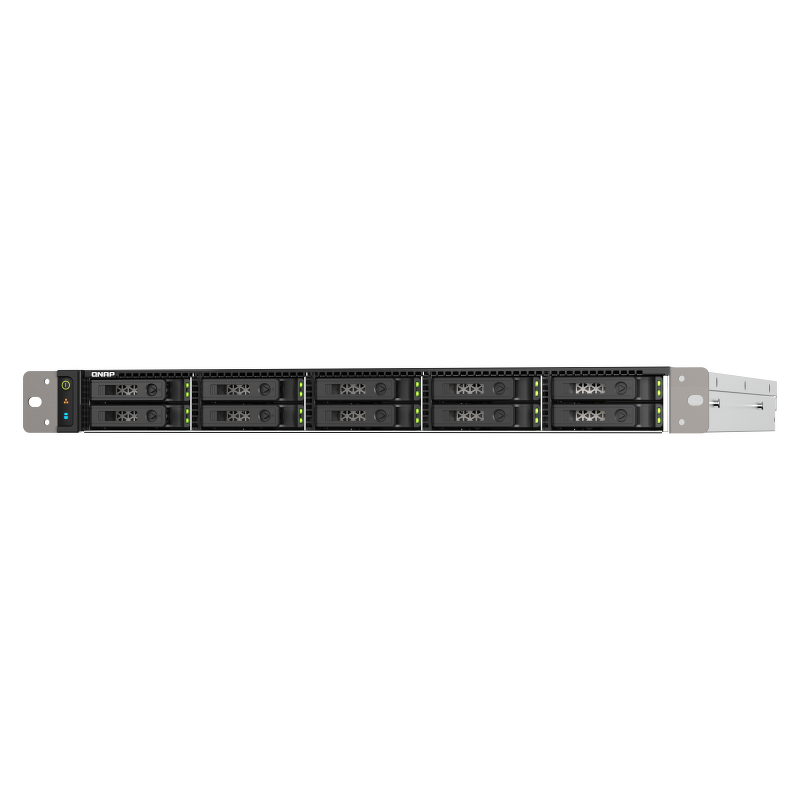 QNAP TS-h1090FU-7302P-128G | 10-zatokowy all flash NAS, AMD Epyc, 128GB RAM, 2x 25GbE SFP28, RP RACK